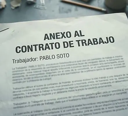 Un anexo de contrato listo para firmar