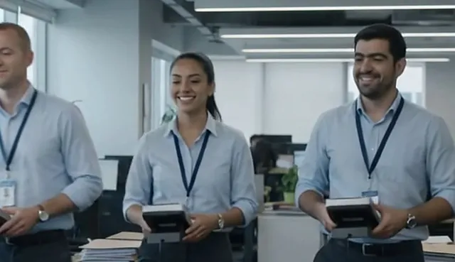 El equipo de especialistas de LeoBack llega a una oficina