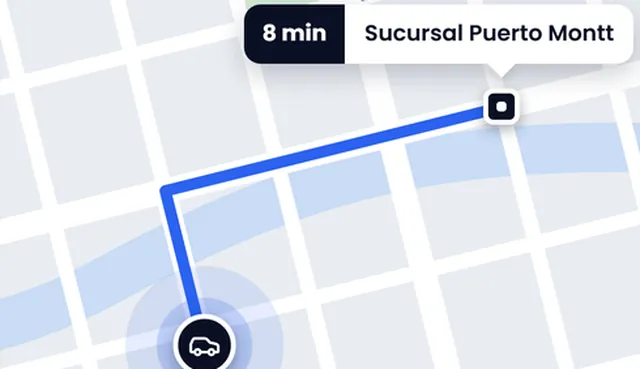 El pedido en el mapa, en tiempo real